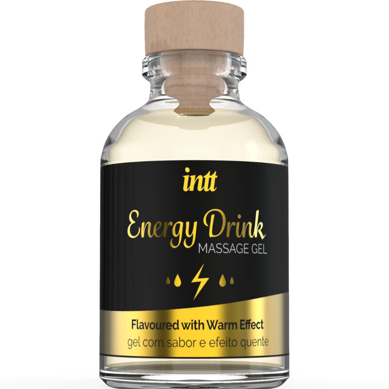 INTT MASSAGE & ORAL SEX - GEL DE MASSAGE A L''ENERGIE AROMATISEE CA BOISSON ET EFFET CHAUFFANT - Sensualia