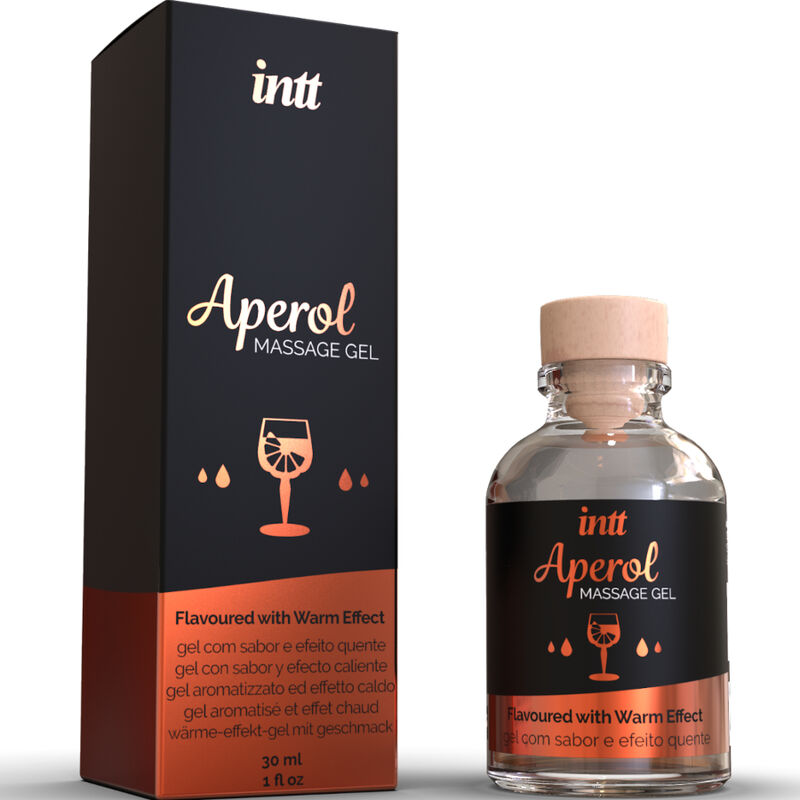 INTT MASSAGE & ORAL SEX - GEL DE MASSAGE APEROL EFFET CHALEUR INTENSE - Sensualia