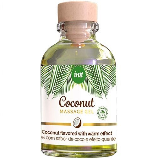 INTT - GEL DE MASSAGE VÉGAN AU SAVEUR DE COCO ET EFFET CHAUFFANT - Sensualia