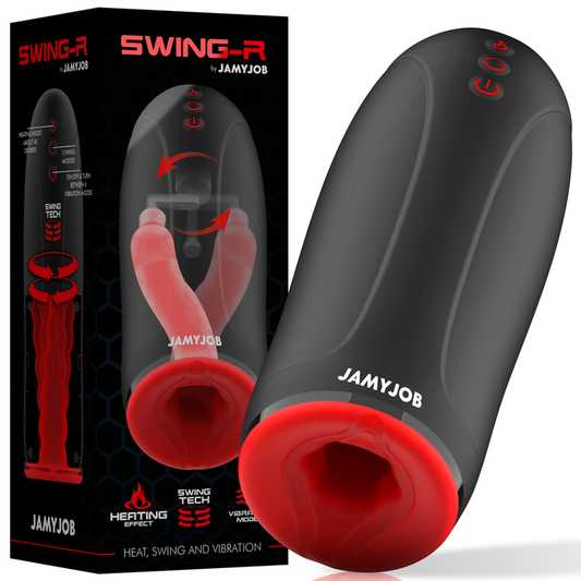 JAMYJOB - MASTURBATEUR  EFFET CHAUFFANT SWING-R, SWING TECH ET VIBRATION - Sensualia