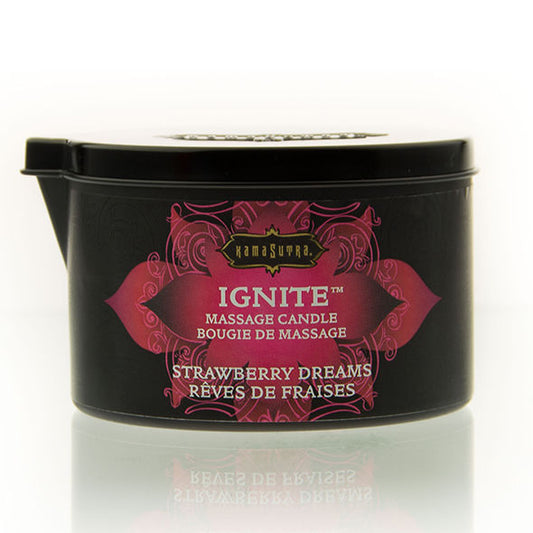 KAMASUTRA - BOUGIE DE MASSAGE FRAISE RÊVES 170 GR - Sensualia