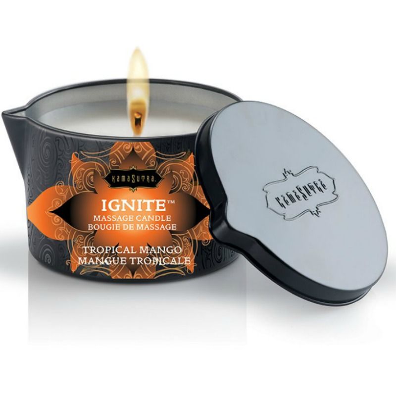 KAMASUTRA - BOUGIE DE MASSAGE MANCHE TROPICAL 170 GR - Sensualia
