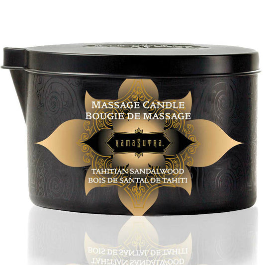 KAMASUTRA - BOUGIE DE MASSAGE VANILLE ET BOIS DE SANTAL 170 GR - Sensualia