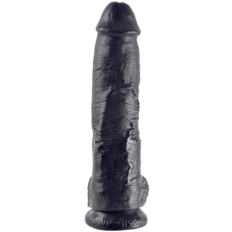 KING COCK - 10 GODE NOIR AVEC BOULES 25.4 CM - Sensualia
