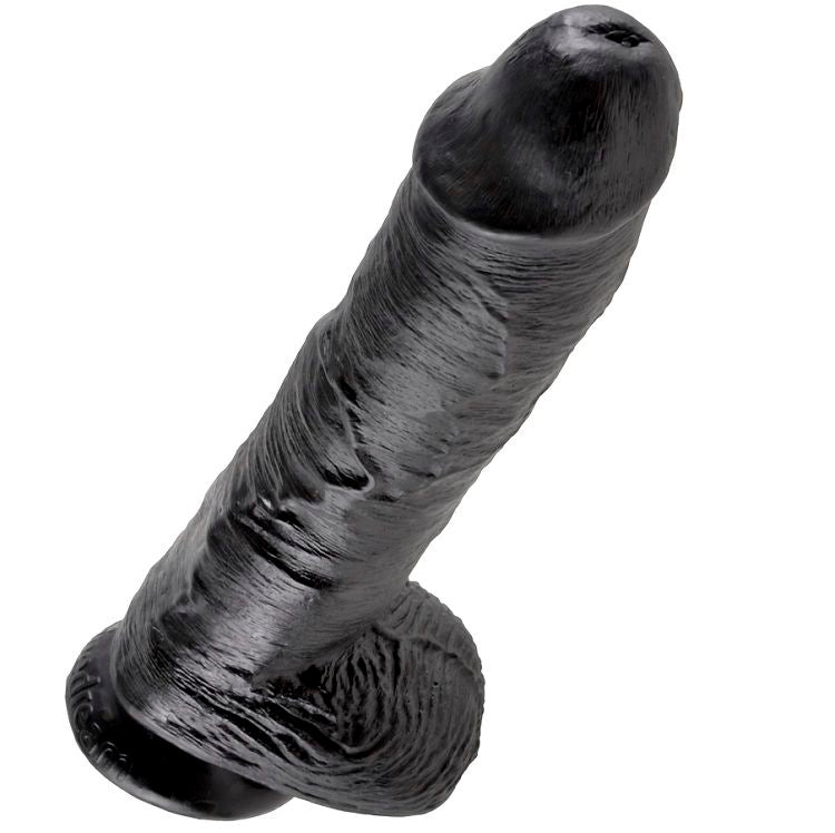 KING COCK - 10 GODE NOIR AVEC BOULES 25.4 CM - Sensualia