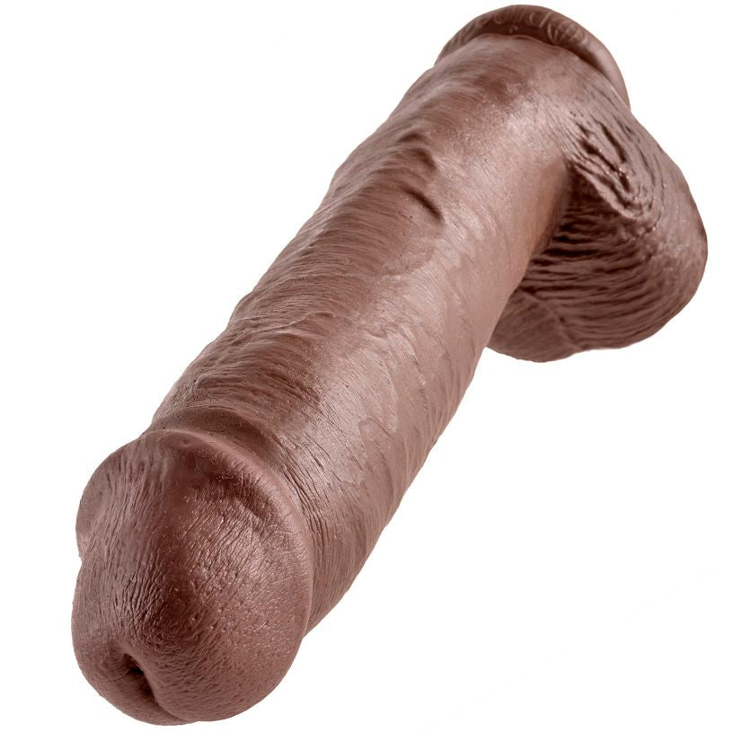 KING COCK - 11 GODE MARRON AVEC BOULES 28 CM - Sensualia