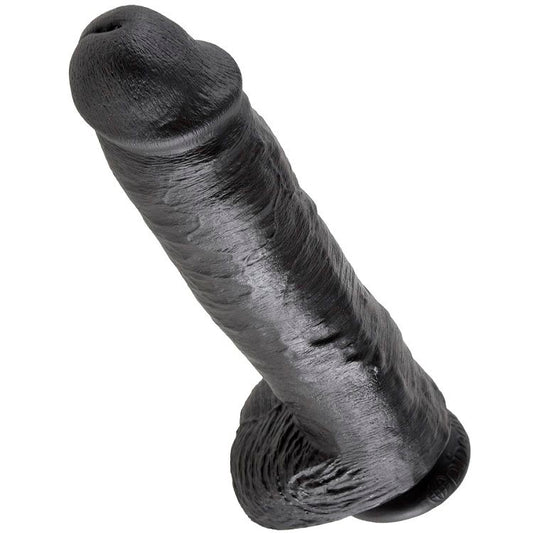 KING COCK - 11 GODE NOIR AVEC BOULES 28 CM - Sensualia