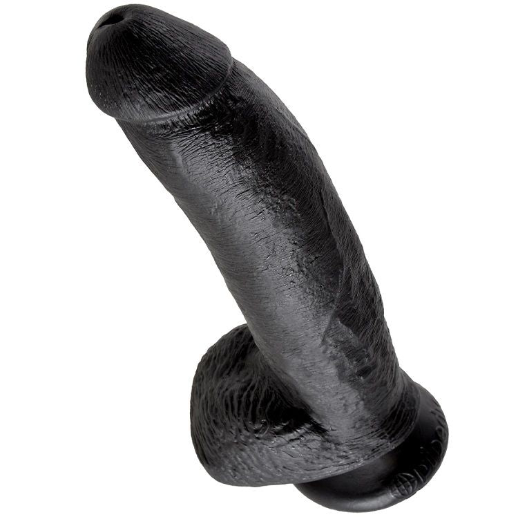 KING COCK - 9 GODE NOIR AVEC BOULES 22.9 CM - Sensualia