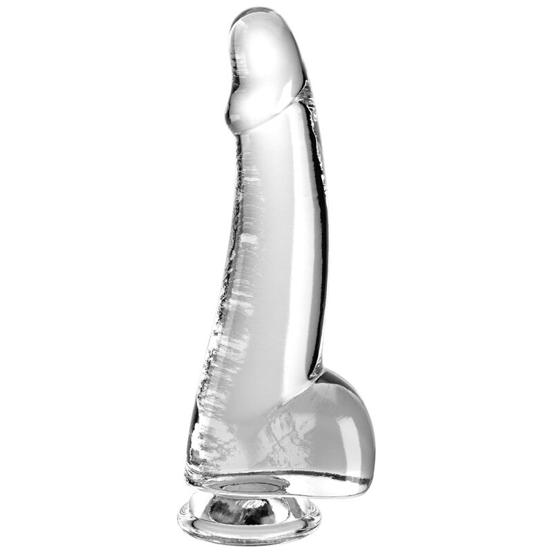 KING COCK - CLEAR GODE AVEC TESTICULES 15.2 CM TRANSPARENT - Sensualia