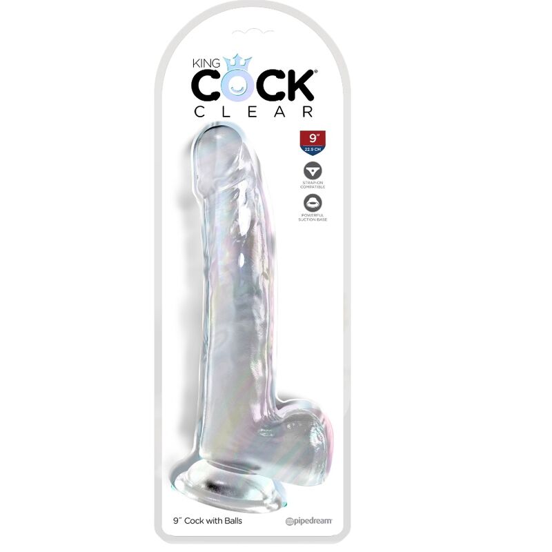 KING COCK - CLEAR GODE AVEC TESTICULES 20.3 CM TRANSPARENT - Sensualia