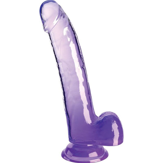 KING COCK - CLEAR GODE AVEC TESTICULES 20.3 CM VIOLET - Sensualia