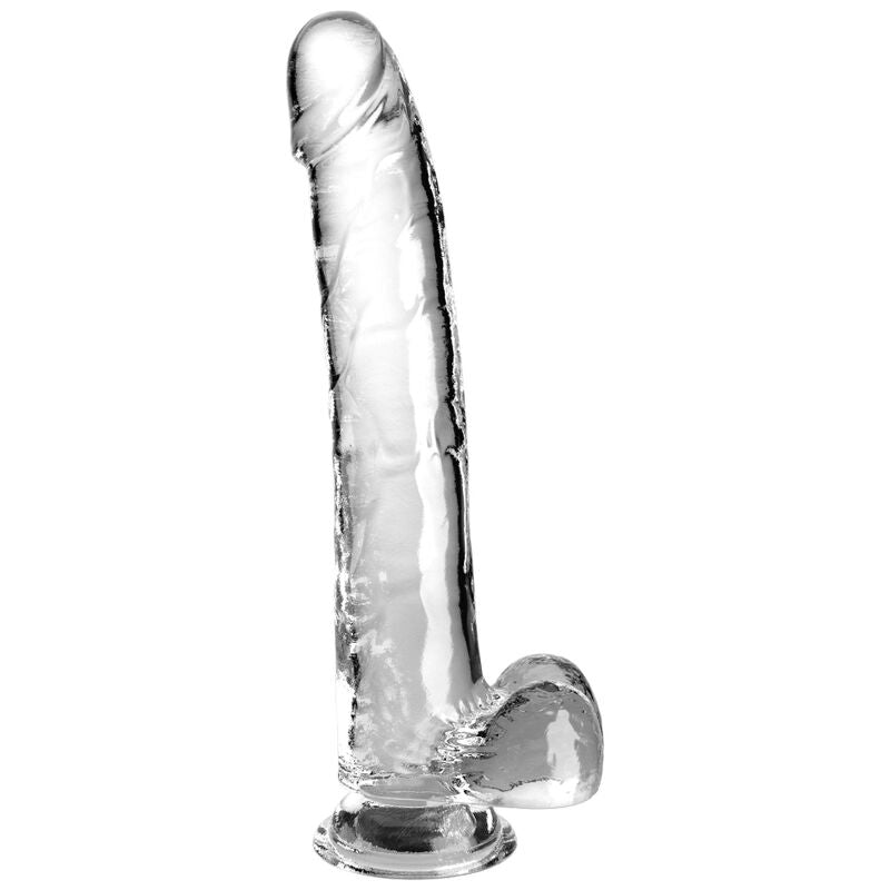 KING COCK - CLEAR GODE AVEC TESTICULES 24.8 CM TRANSPARENT - Sensualia