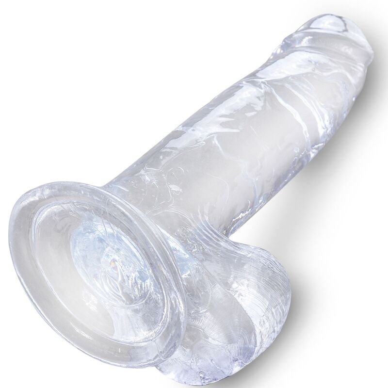 KING COCK - CLEAR PÉNIS RÉALISTE AVEC BOULES 15.2 CM TRANSPARENT - Sensualia