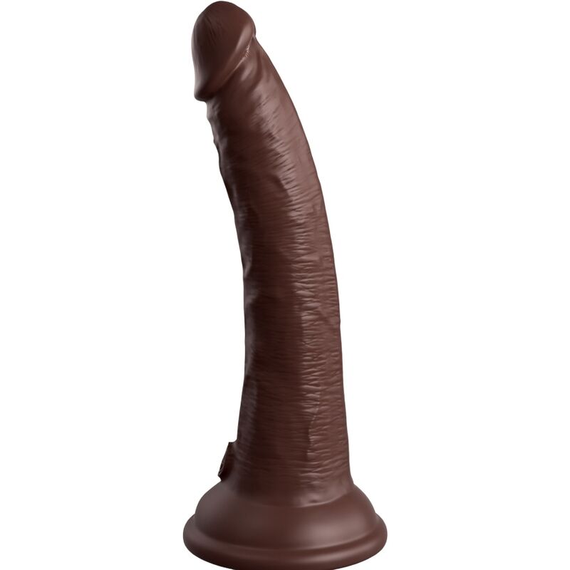 KING COCK - ELITE GODE RÉALISTE EN SILICONE 17.8 CM MARRON - Sensualia