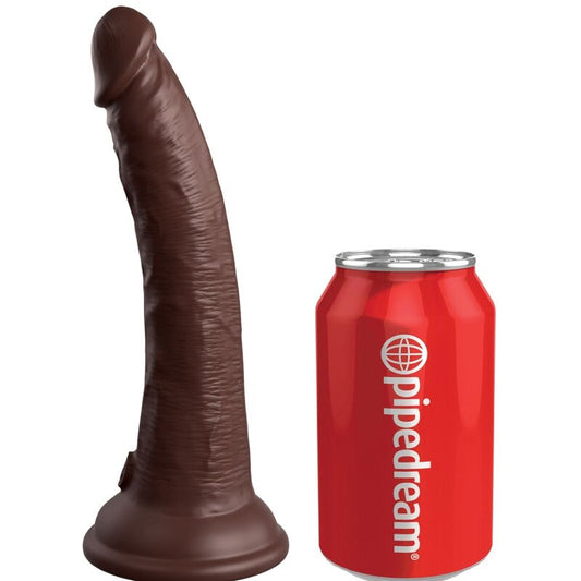 KING COCK - ELITE GODE RÉALISTE EN SILICONE 17.8 CM MARRON - Sensualia