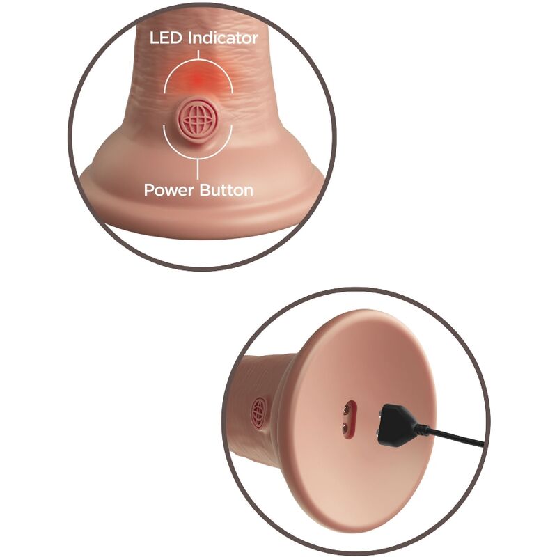 KING COCK - ELITE GODE RÉALISTE VIBRANT & SILICONE 15.2 CM - Sensualia