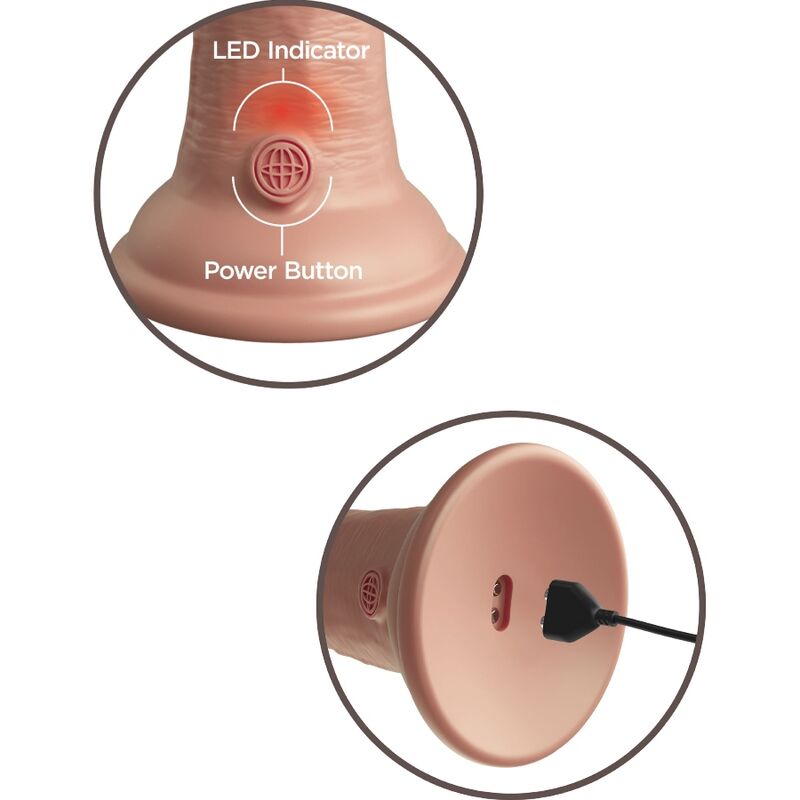 KING COCK - ELITE GODE RÉALISTE VIBRANT & SILICONE 20.3 CM - Sensualia