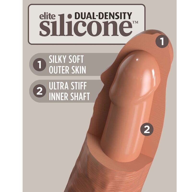 KING COCK - ELITE HARNAIS RÉGLABLE CONFORTABLE AVEC GODE 17.8 CM - Sensualia