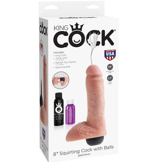 KING COCK - PÉNIS ÉJACULATEUR NATUREL RÉALISTE 20.32 CM - Sensualia