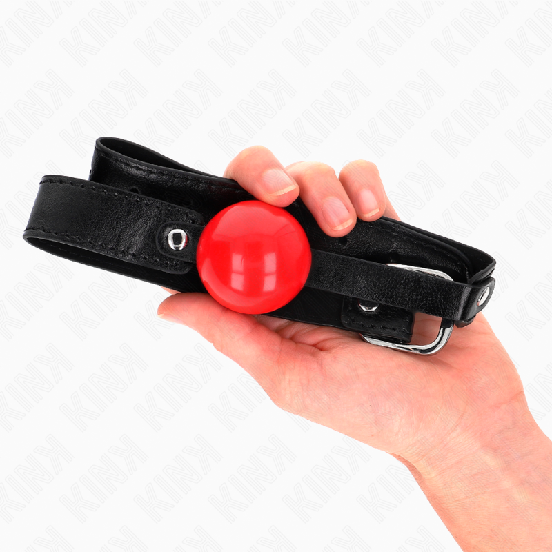 KINK - BALLE TPE SOUPLE 4 CM GAG MODÈLE 1 66 x 2,5 CM RÉGLABLE 41-61 CM - Sensualia