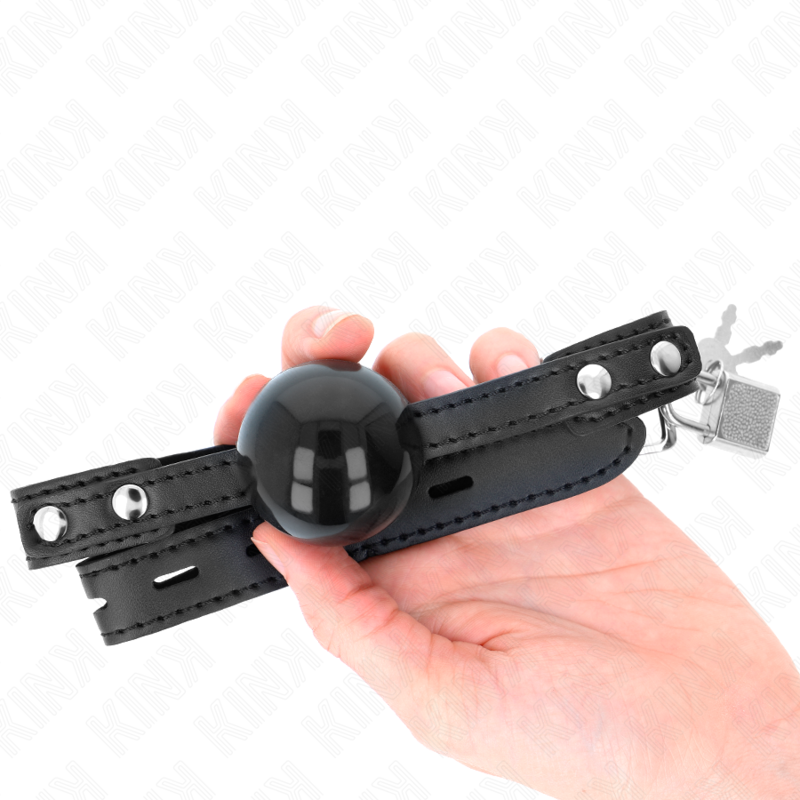 KINK - BALLE TPE SOUPLE 4 CM GAG MODÈLE 3 60 x 2 CM RÉGLABLE 37-52 CM - Sensualia