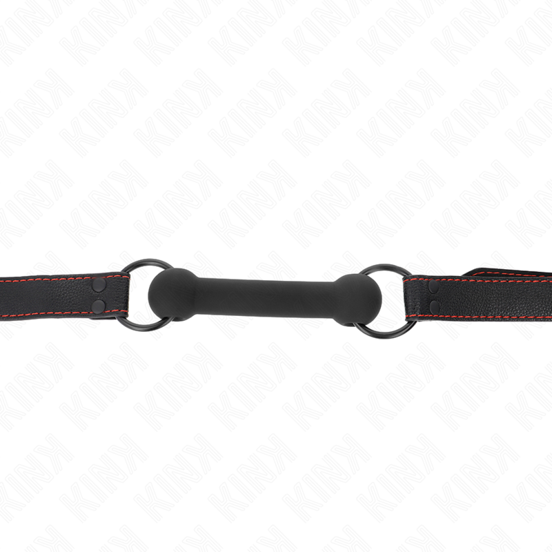 KINK - BONE BAG AVEC SANGLE EN CUIR NOIR AJUSTABLE 41-57 CM - Sensualia