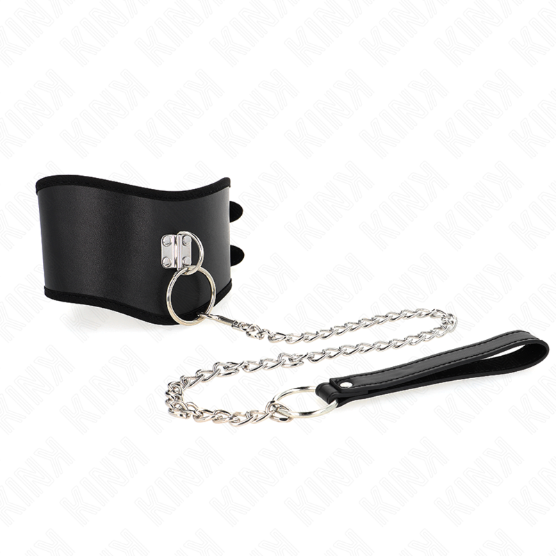 KINK - COLLIER 65 CM AVEC LARGE BRACELET RÉGLABLE 40-55 CM X 10 CM - Sensualia