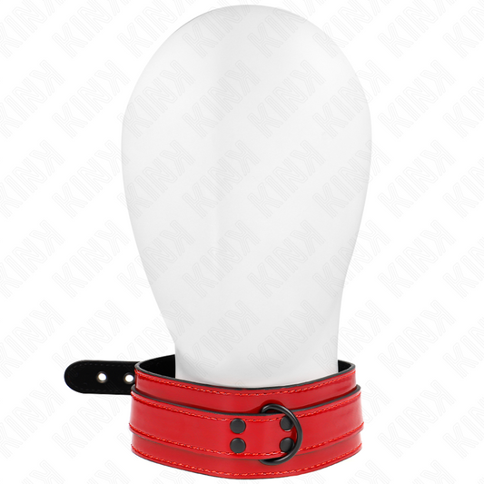 KINK - COLLIER AJUSTABLE ROUGE VIN 37,5-49,5 CM X 5 CM - Sensualia
