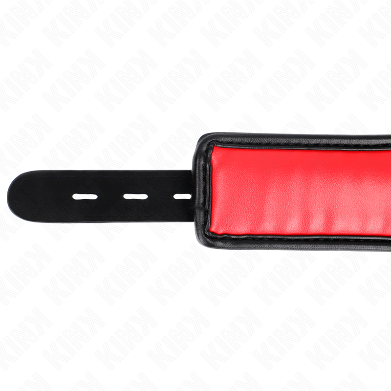 KINK - COLLIER AVEC BRACELET IMITATION CUIR ÉPONGE MODÈLE 3 RÉGLABLE 37-54 CM X 3 CM - Sensualia