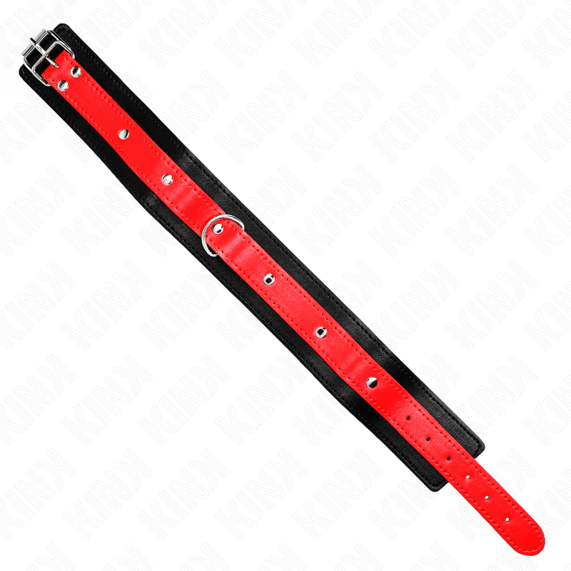 KINK - COLLIER AVEC BRACELET ROUGE 65 CM AJUSTABLE 36-43 CM X 5 CM - Sensualia