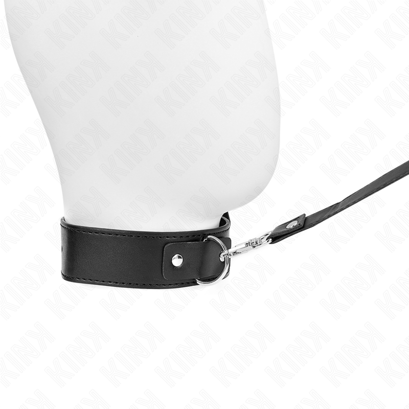 KINK - COLLIER AVEC CEINTURE 116 CM BRACELET NOIR AJUSTABLE 32-50 CM X 8 CM - Sensualia