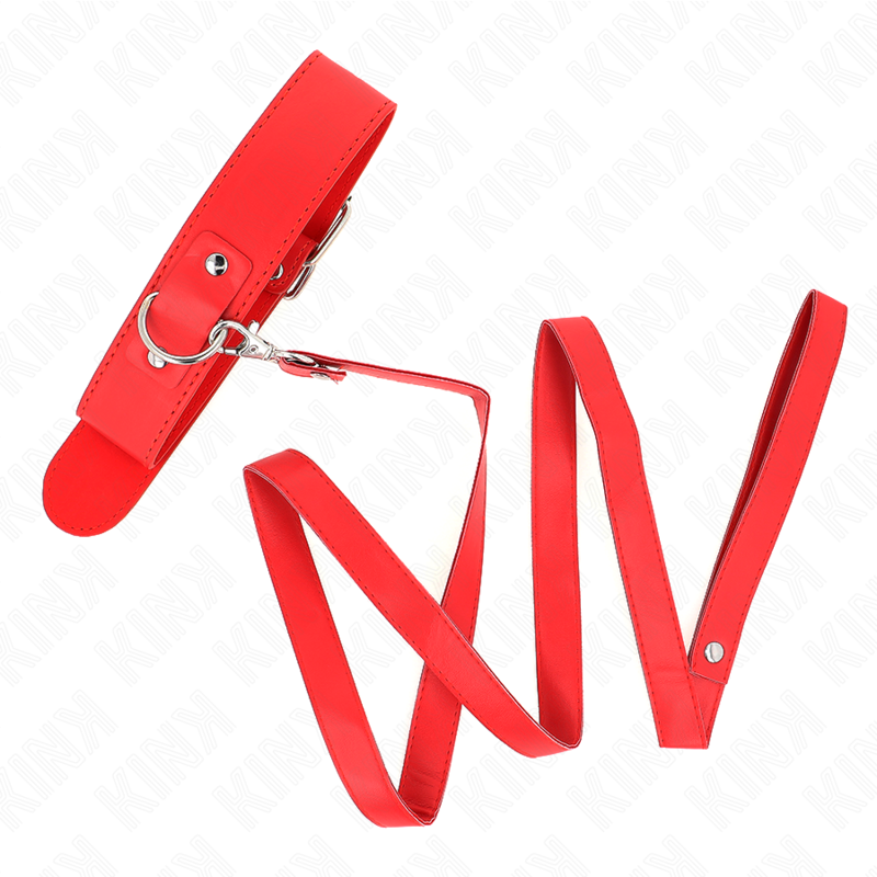 KINK - COLLIER AVEC CEINTURE 116 CM BRACELET ROJO AJUSTABLE 32-50 CM X 8 CM - Sensualia