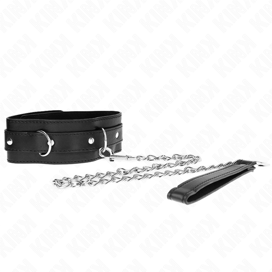KINK - COLLIER AVEC CEINTURE 65 CM AVEC SANGLE NOIR 54 X 4,5 CM - Sensualia