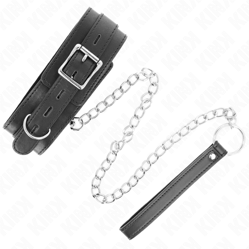 KINK - COLLIER AVEC CEINTURE 65 CM AVEC SANGLE NOIR 54 X 4,5 CM - Sensualia