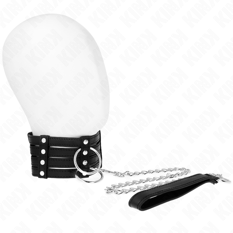KINK - COLLIER AVEC CEINTURE 65 CM SUB STYLE AJUSTABLE 35-51 CM X 7 CM - Sensualia