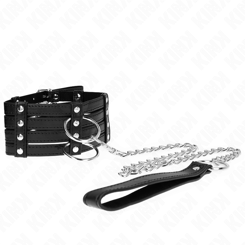 KINK - COLLIER AVEC CEINTURE 65 CM SUB STYLE AJUSTABLE 35-51 CM X 7 CM - Sensualia