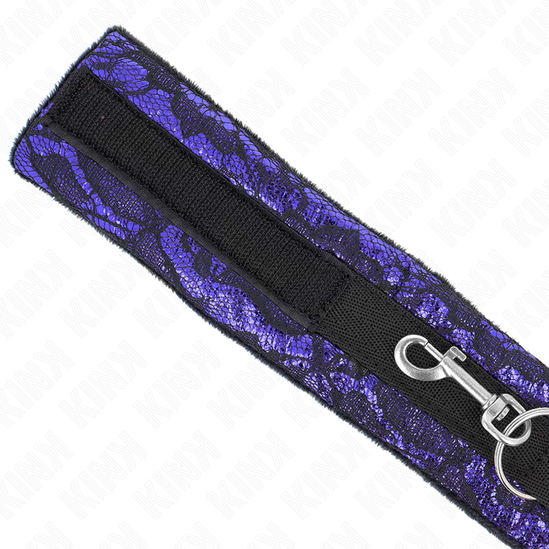 KINK - COLLIER COURT EN DENTELLE DE VELOURS AVEC CEINTURE 105 CM AVEC GARNITURE EN NYLON 44 X 5,5 CM - Sensualia