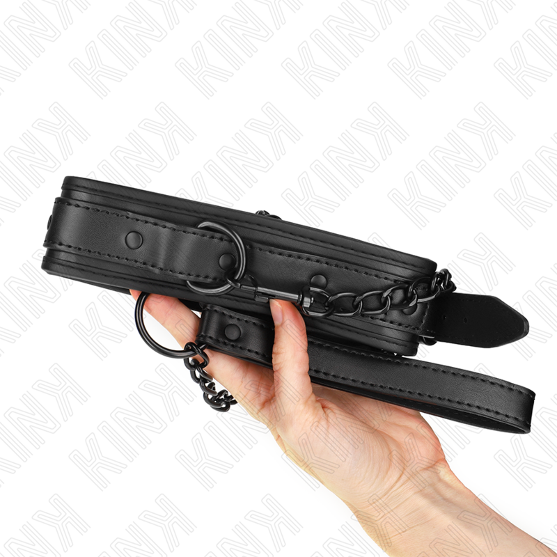 KINK - COLLIER DE BONDAGE EN NÉOPRÈNE MODÈLE 2 AVEC CEINTURE 78 CM RÉGLABLE 37,5 X 49,5 CM - Sensualia