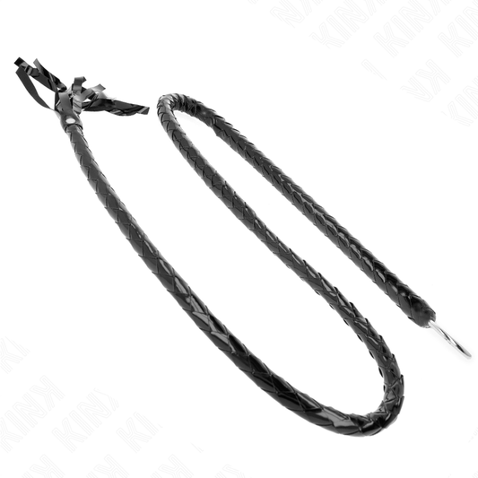 KINK - FOUET LONG EN PVC BRILLANT 138 CM - Sensualia