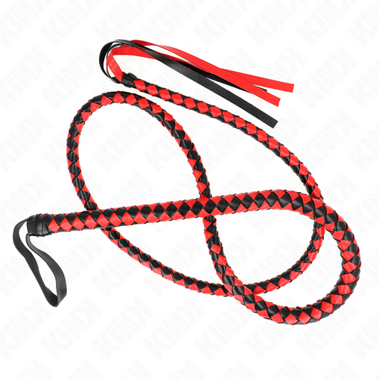 KINK - FOUET LONG SERPENT ROUGE 210 CM - Sensualia