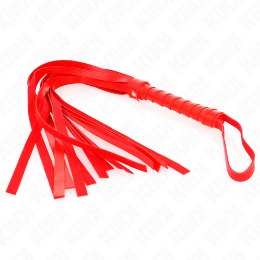 KINK - FOUET SIMPLE ROUGE 45 CM - Sensualia
