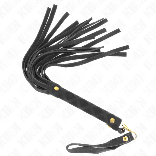 KINK - MINI FOUET DAIM NOIR 30 CM - Sensualia