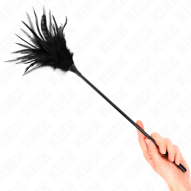 KINK - PLUSIEURS PLUMES DE CHATOUILLES NOIRES 45 CM - Sensualia