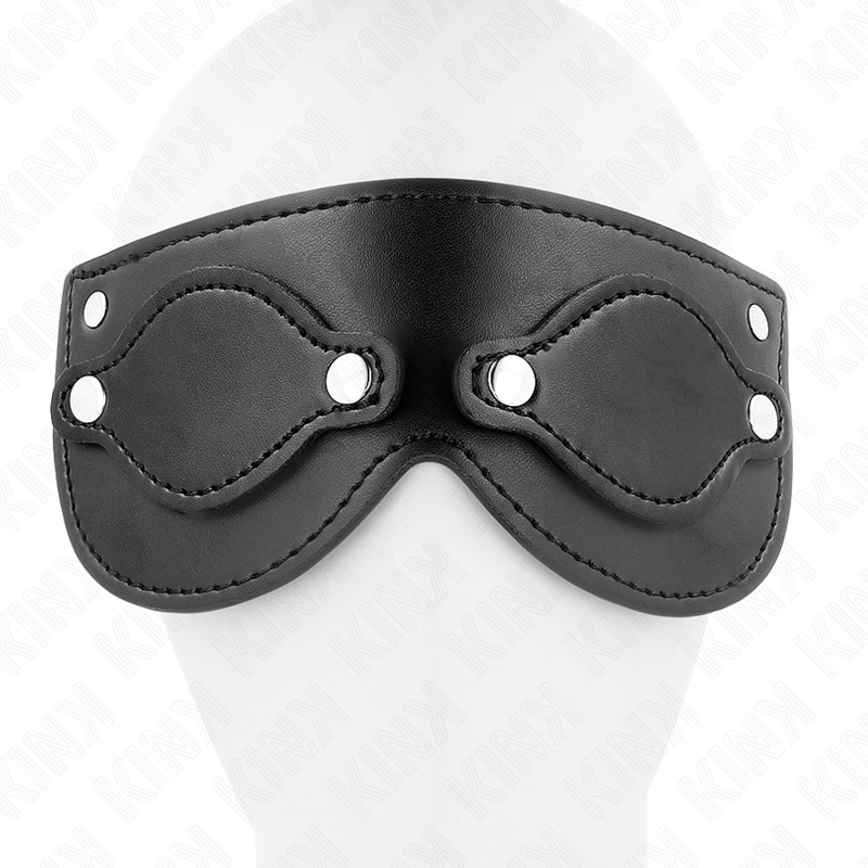 KINK - MASQUE EN CUIRETTE AVEC CACHE-YEUX DÉTACHABLES 22 x 9 CM - Sensualia