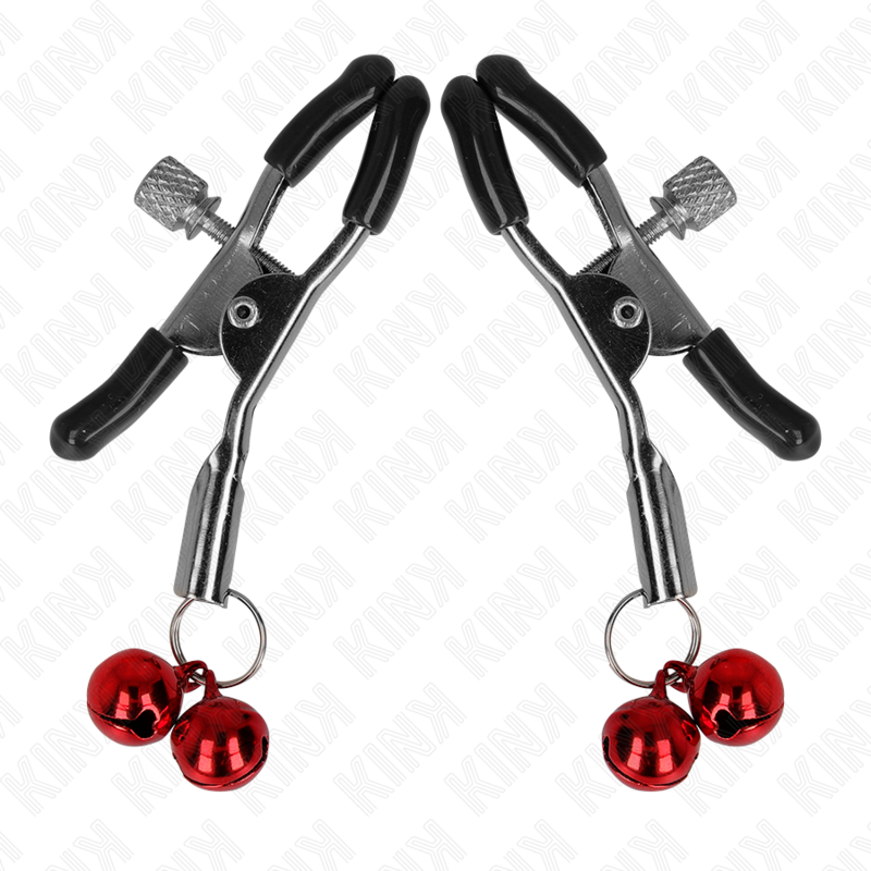 KINK - PINCE À METON DOUBLE CLOCHE ROUGE 6 CM - Sensualia