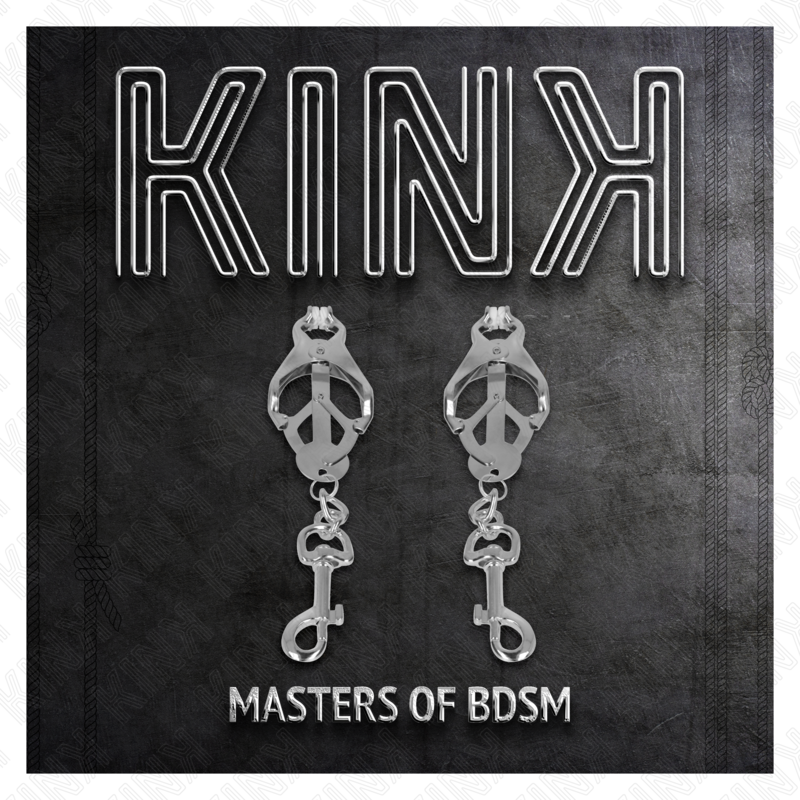 KINK - PINCES À METELLES TRÈFLE JAPONAIS AVEC CROCHETS ARGENT - Sensualia