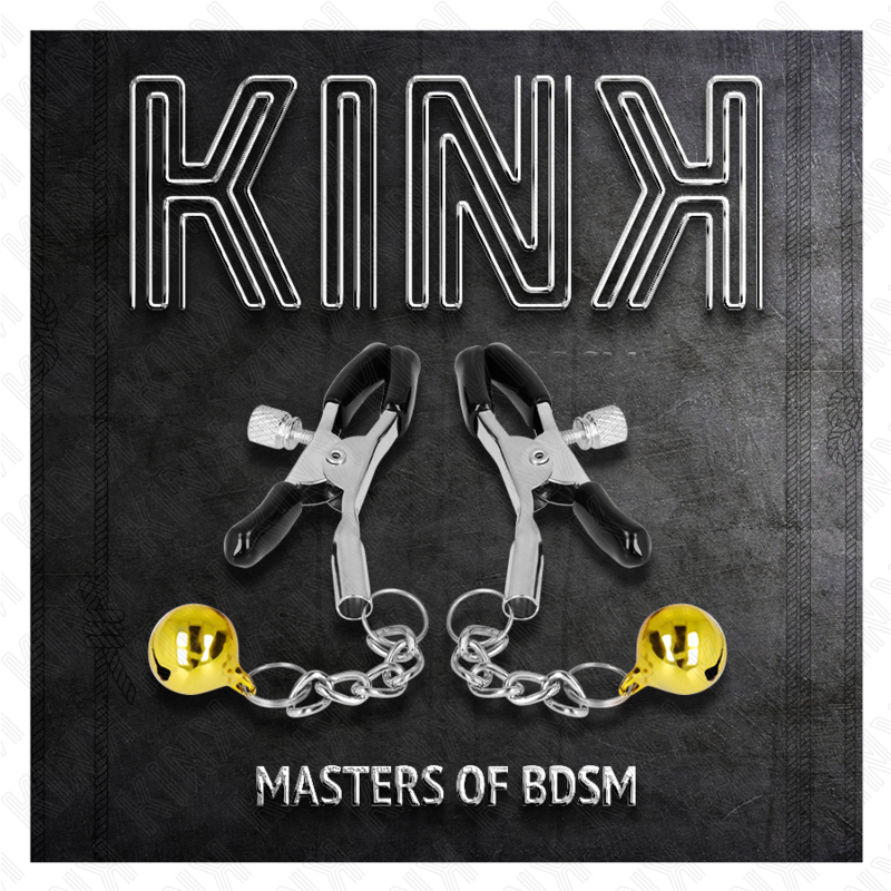 KINK - PINCES À METON PENDENTIF JINGLE BELL OR 6 CM - Sensualia