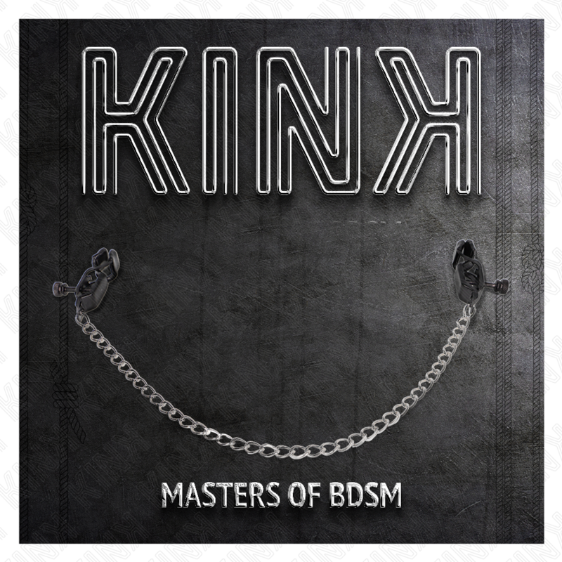 KINK - PINCES À TAMELON CHAÎNE PLATE ARGENT 30 CM - Sensualia