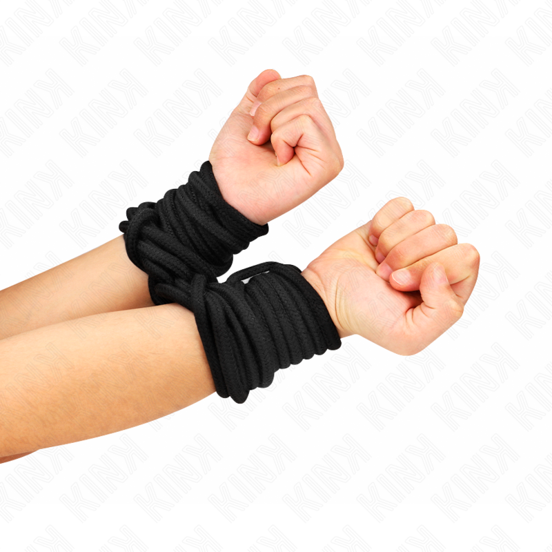 KINK - CORDE EN COTON 10 MÈTRES NOIR - Sensualia