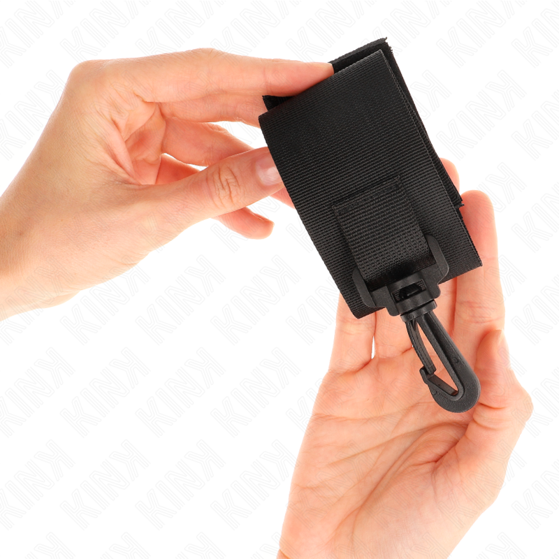 KINK - APPAREILS-POIGNETS EN NYLON NOIR - Sensualia